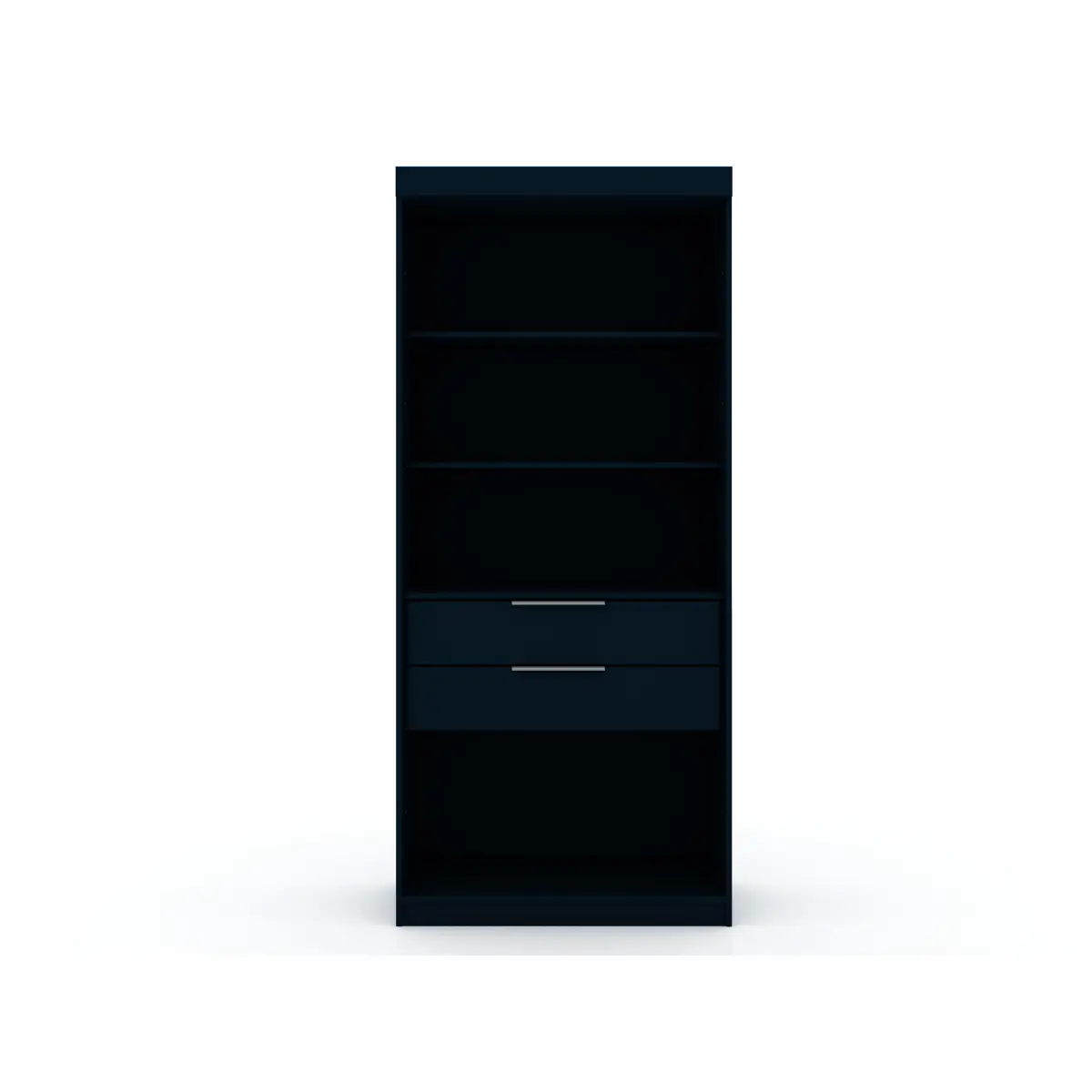 Modern Free-Standing Aluminum Sectional Wardrobe Closet - Dark Blue, Adjustable, Assembly Required, Finished Back, 143.55 lbs Capacity, 21.65 in Depth, 35.98 in Length, Closet Storage Solution