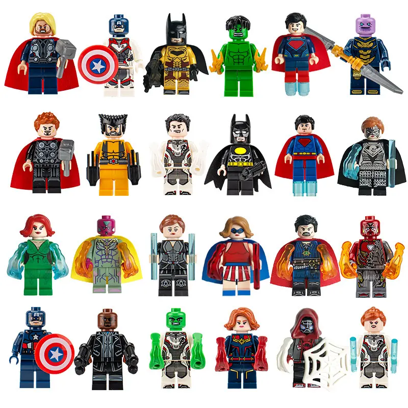 Multi-Style Fantasy Character Mini Figures, Warrior Hero Building Block Collection with Detailed Accessories, Compatible Brick Collectible Models