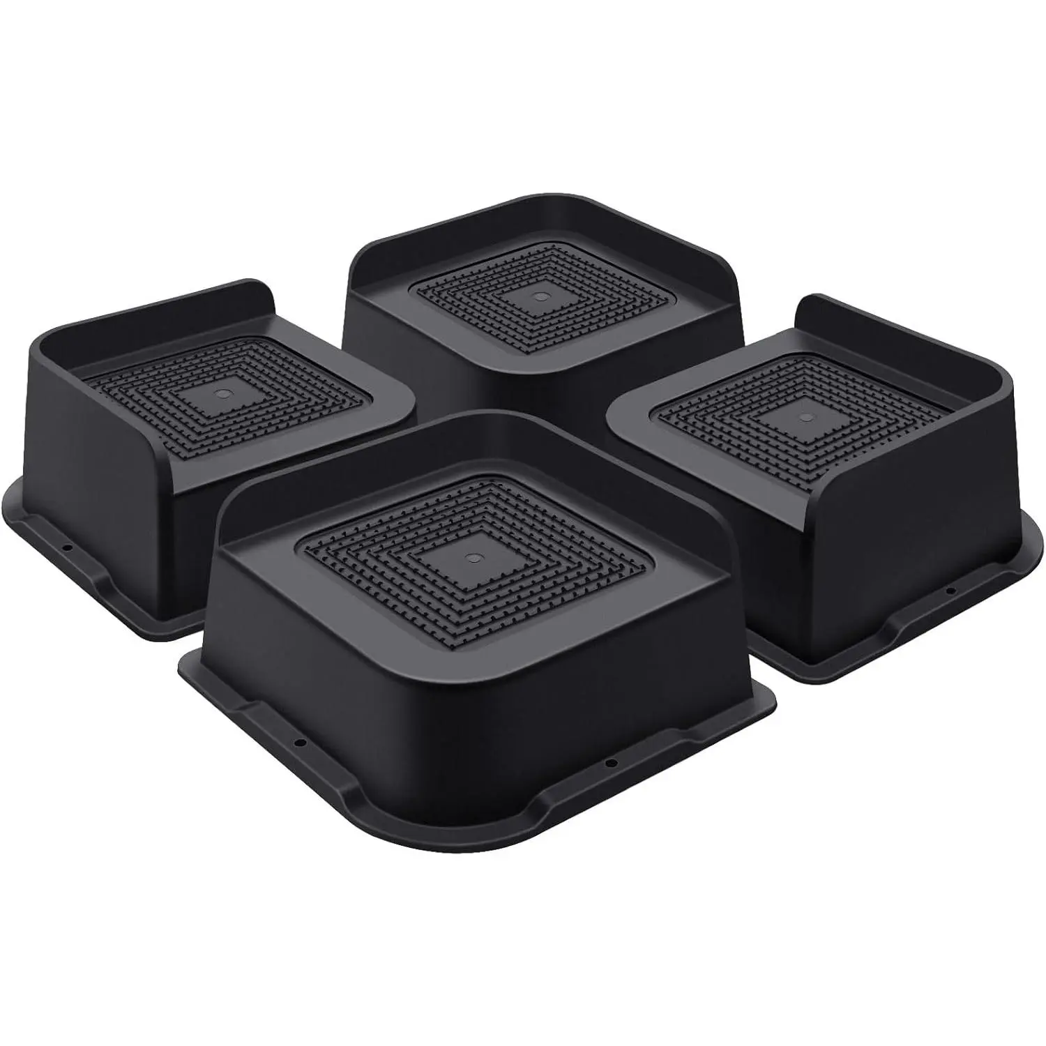 2 Inch Heavy Duty Bed Risers, Oversized Furniture Lift Risers for Bed Desk Table Sofa Couch, Support up to 5000 Lbs, 4 Pack Black