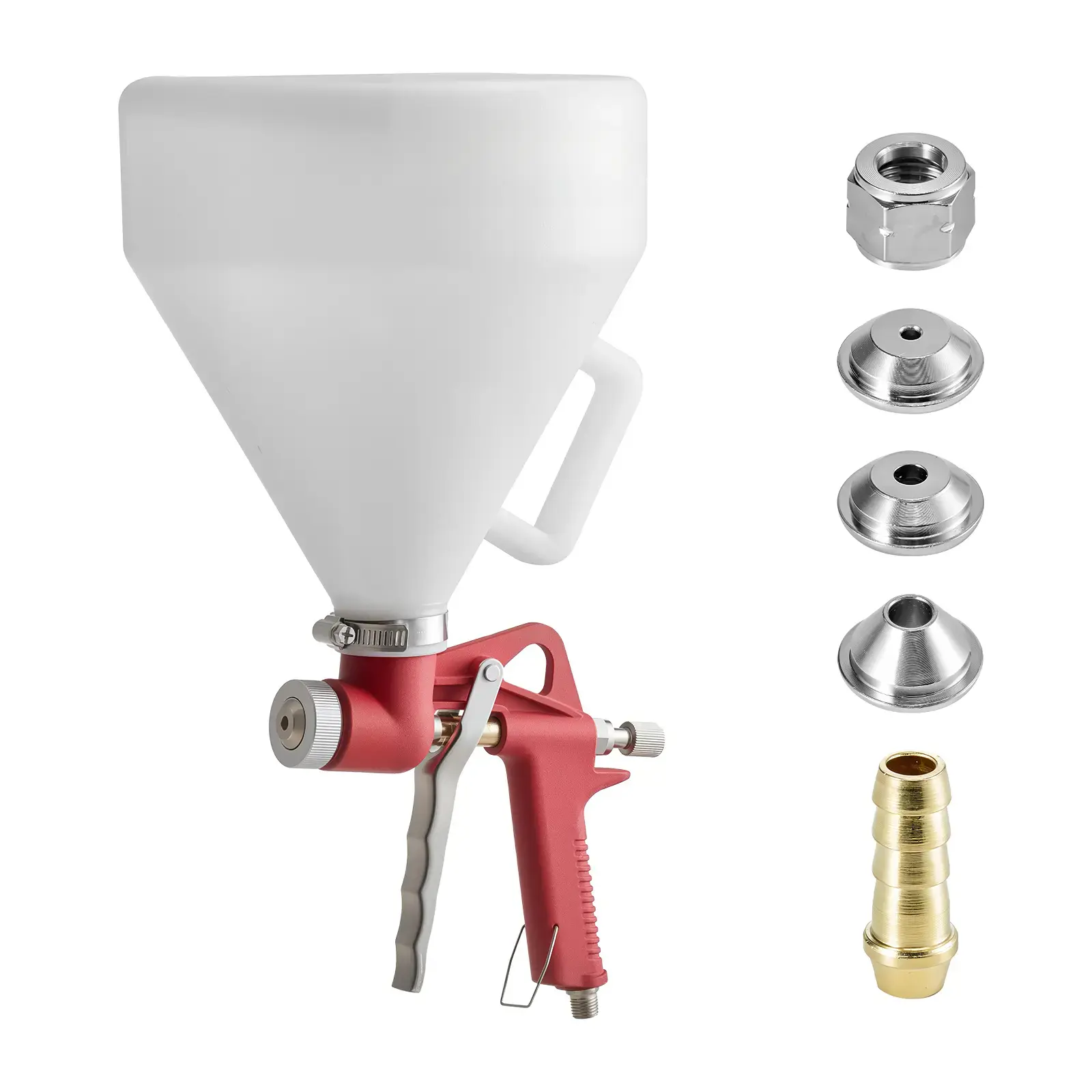 Air Texture Spray Gun,1.45 Gallon Air Hopper Spray GunProfessional Drywall Texture Painting Sprayer with 3 Nozzles (3.5mm6mm8mm) for Popcorn