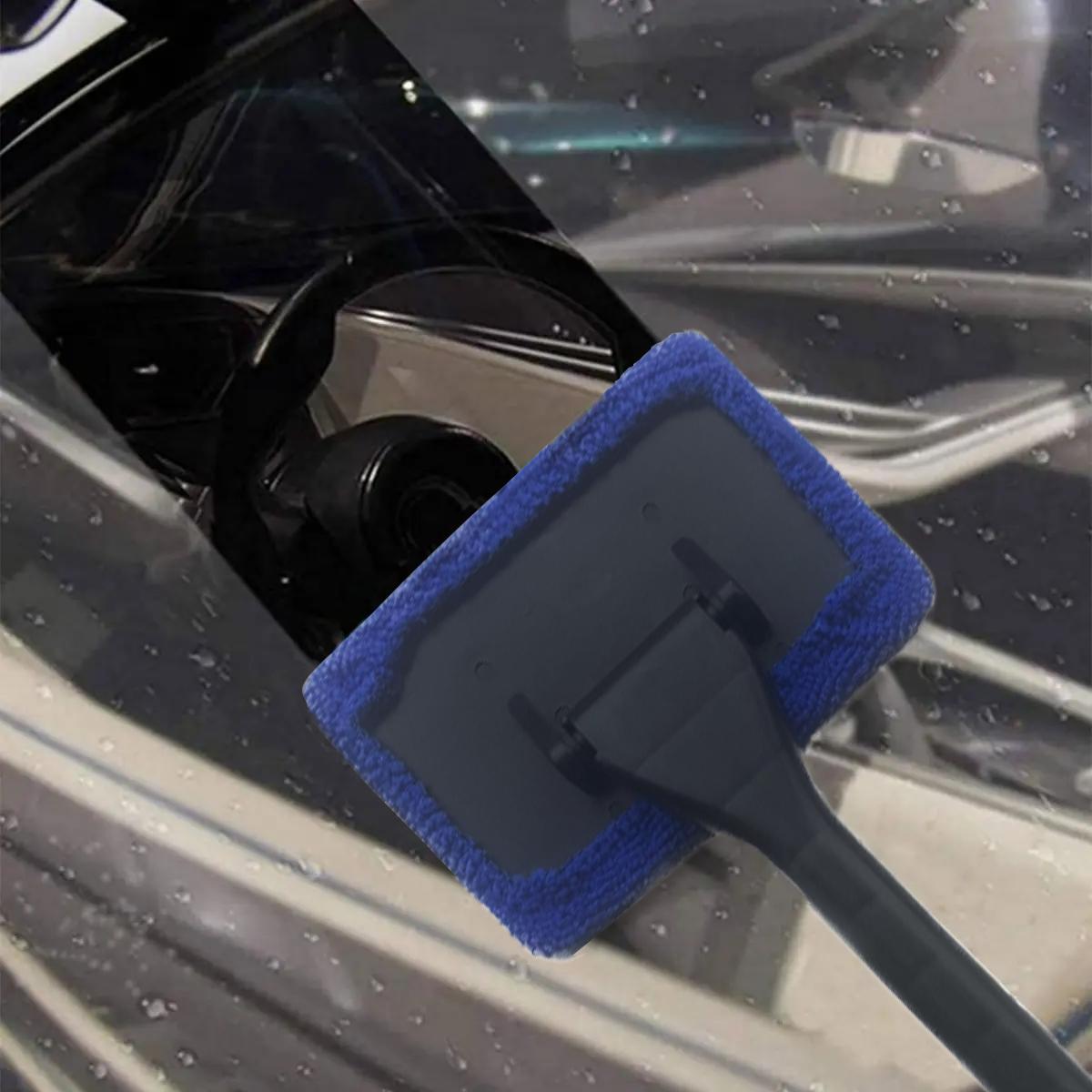 Car Windshield Cleaning Brush, 1 Piece Multifunctional Car Window Cleaning Brush with Long Handle, Anti-Fog Dustproof Car Cleaning Tool