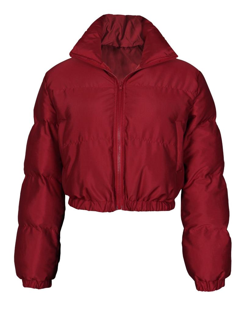 Women's Solid Zip-Up Jacket, Casual Long-Sleeve Outerwear with Zipper pockets for Fall & Winter, Women's Jacket for Daily Wear