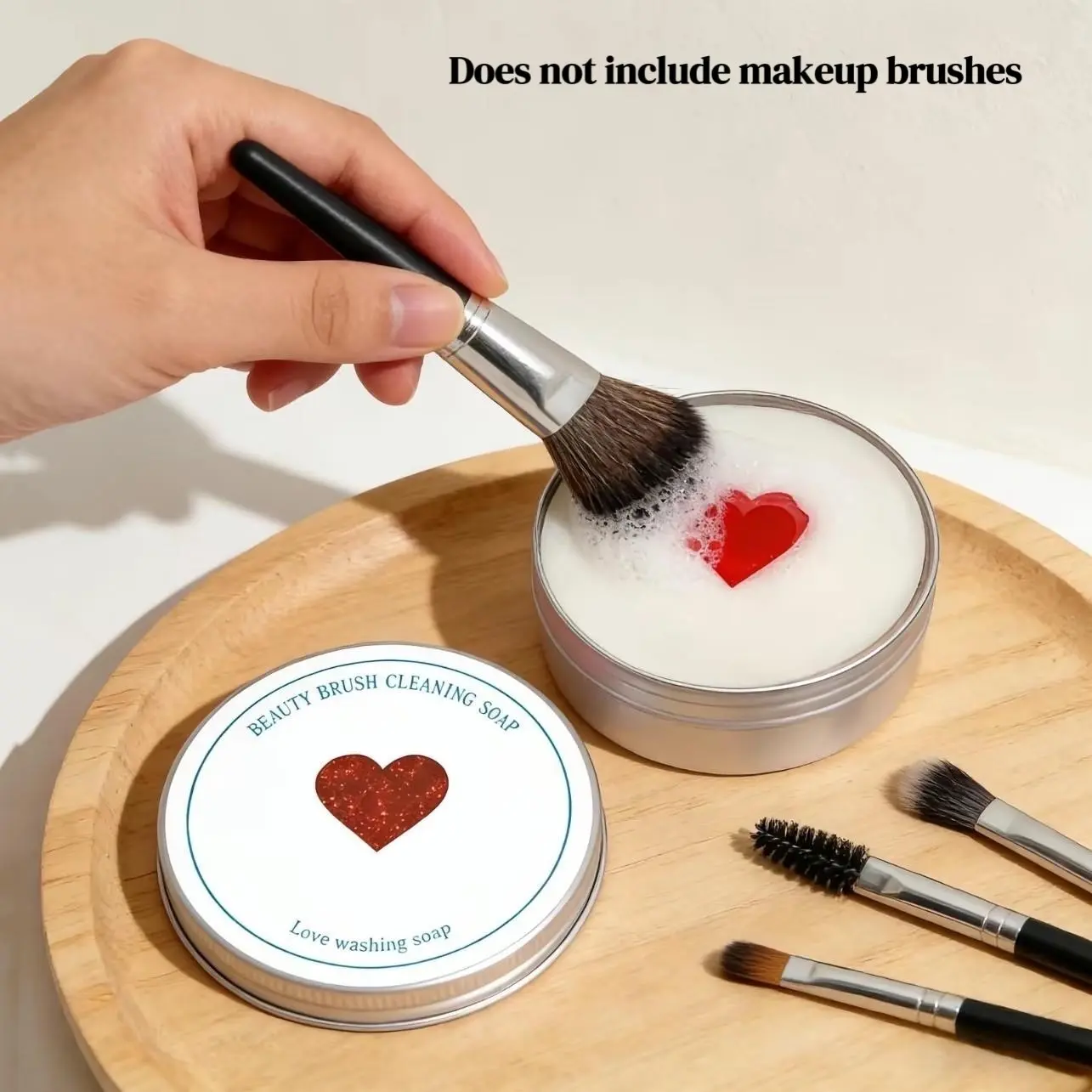 100g/60g/50g Makeup Brush Cleaner Soap Liquid with Silicone Cleaning Pad, Solid Brush Cleaner, Makeup Tool Cleaner, Brush Cleanser, Cosmetic Brushes Cleaner, Glycerin Ingredients