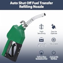 GARVEE Automatic Fuel Nozzle with 1" NPT Inlet, 360° Swivel, 15/16" Spout, 11 GPM Max Flow Rate, and Auto Shut Off - Durable Aluminum & PVC Construction for Efficient Fuel Dispensing