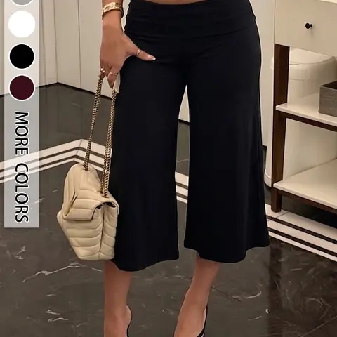 Women's Loose-Fit Straight-Leg Pants, Basic, High-Elasticity Breathable Comfortable Mid-Waist for Yoga and Daily Wear