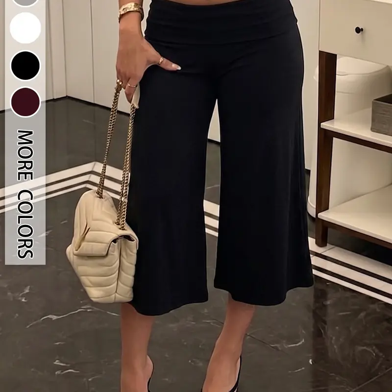 Women's Loose-Fit Straight-Leg Pants, Basic, High-Elasticity Breathable Comfortable Mid-Waist for Yoga and Daily Wear
