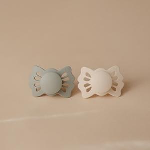 SilkySoft Silicone Baby Pacifier 4-Pack Snowflake Dream |   Made in Denmark |   BPA-Free (0-6 Months)