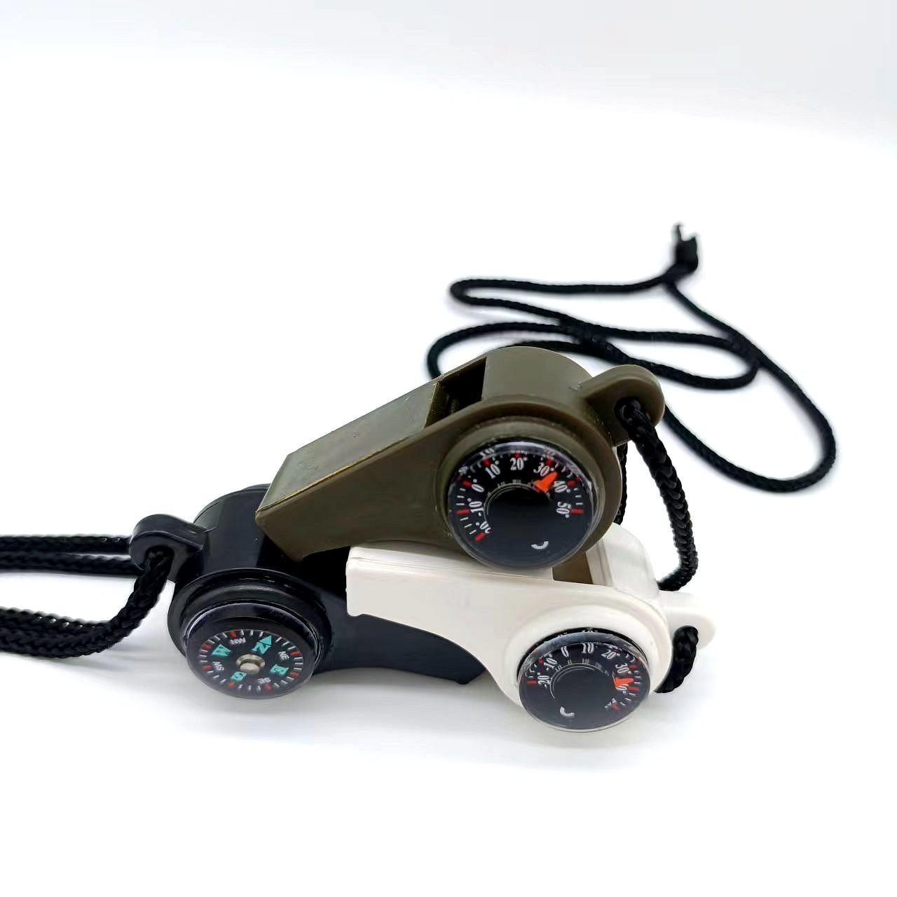 Outdoor Whistle Plastic Multi-Function 3-in-1 Whistle Survival Whistle Compass Thermometer Whistle Referee Whistle