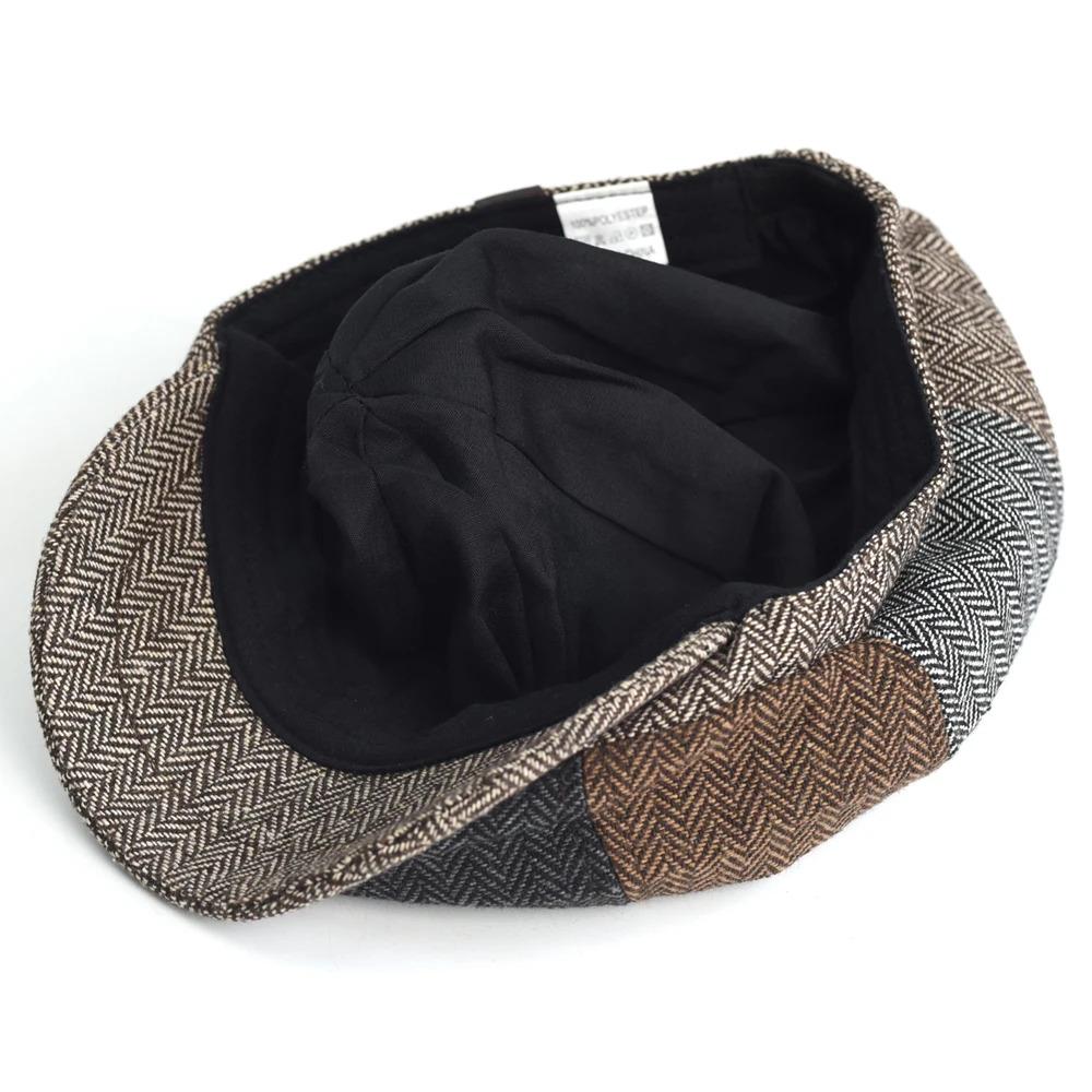 Four Seasons Vintage Herringbone Newsboy caps Casual Outdoor Retro Beret Hats Octagonal hat Fashion Flat Caps
