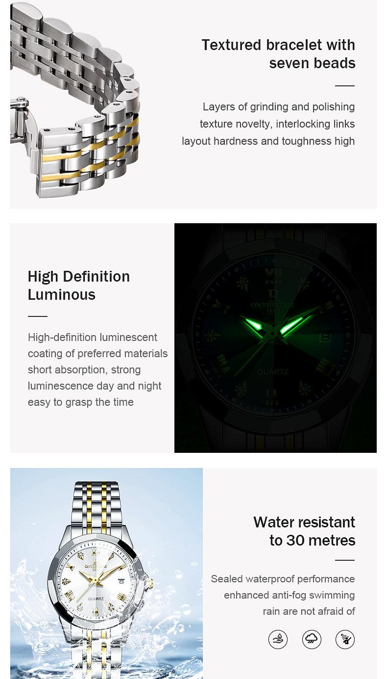 Elegant Women's Two-Tone Gold Silver Quartz Watch - Stainless Steel Wristwatch with Date, Roman Numerals, Luminous Hands, Luxury Business Casual Dress Watch, Perfect Gift for Wife Girlfriend Mom