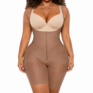 Fajas Colombianas Moldeadoras Butt Lifting Shapewear Tummy Control Postpartum Faja Body Shaper with Zipper Crotch