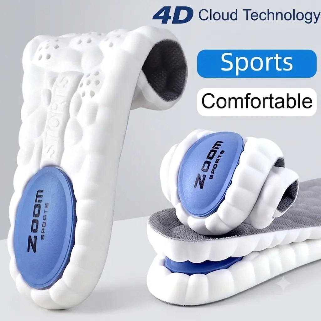 1 Pairs of Shock-Absorbing Sports Insoles, Soft And Shock-Absorbing, Breathable And Odor-Resistant, Keeping Feet Comfortable, Suitable for Various Sports And Daily Leisure