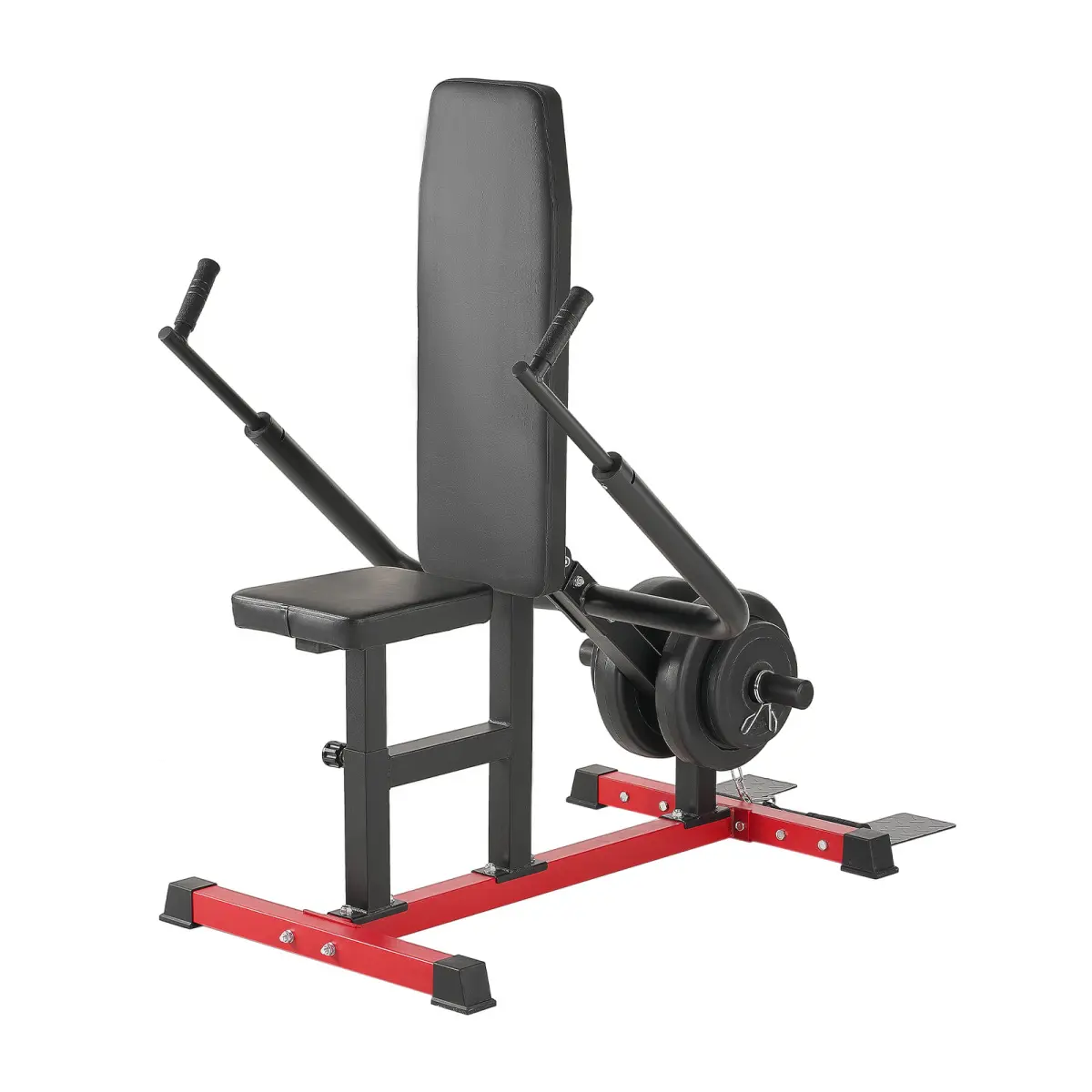 [Fahuac] Steel Seated Dip Machine for Triceps & Chest - Functional Upperbody Workout Equipment, Indoor Strength Training with Adjustable Resistance Loads, Weight Plate Holder, Rotating Handle, Load Capacity Fit for Smaller Exercise Areas, Compact Home Use