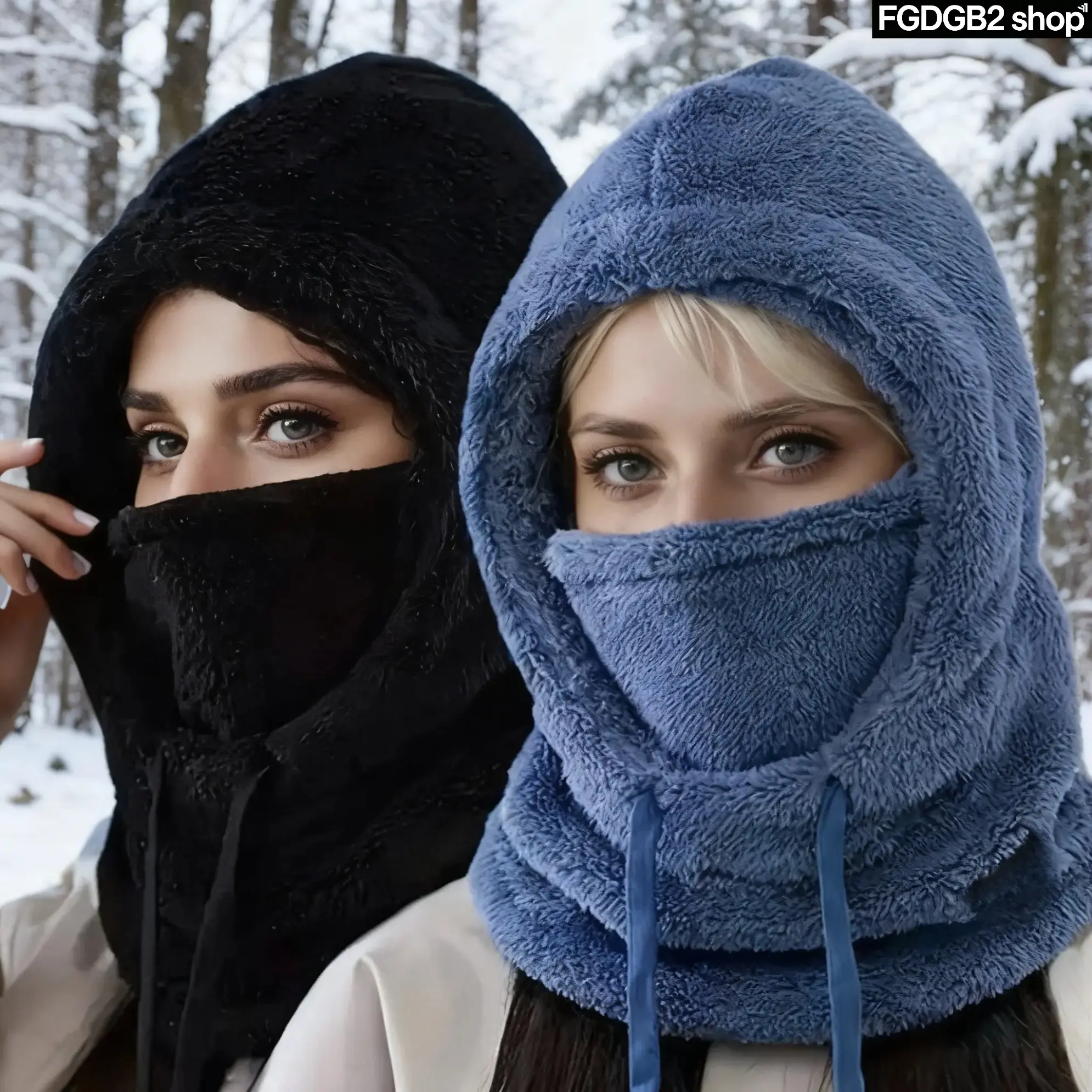 Women's 3-in-1 Winter Balaclava Hat, Thermal Face Mask & Neck Warmer, Soft Windproof Full Coverage, Cold Weather Gear for Skiing, Snowboarding, Cycling & Outdoor Activities