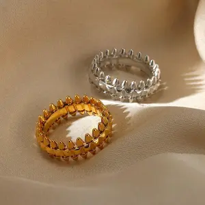 Vintage Stainless Steel Bullet Rings for Women Men Gold Color Geometric Rings Punk Jewelry Hip Hop Party Jewelry Gifts anillos