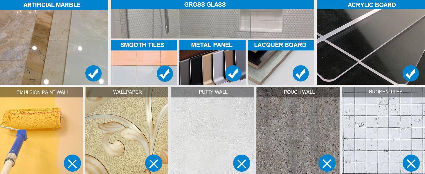 17inch Suction Shower Grab Bar, Shower Handle Bar Suction Grip Bar Handle with Hold Suction Cup Fitting and Release for(Max Capacity :300lb