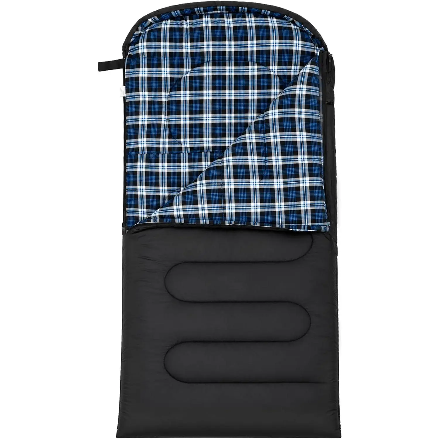 Warm & Cold Weather Sleeping Bag,100% Cotton Flannel,Extra-Large for Adults & Kids,Lightweight Waterproof for Camping Hiking and Backpacking,Free Compression Sack