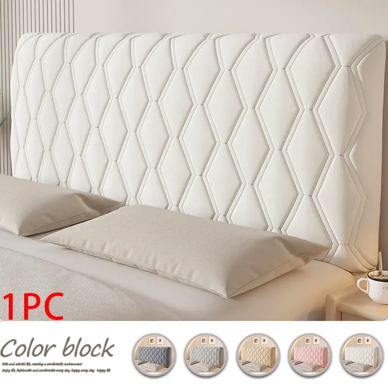 1pc Elastic Full Cover Headboard Protector, Durable Anti-Collision Dustproof, Easy Installation, All-Season Use, Multiple Color Options