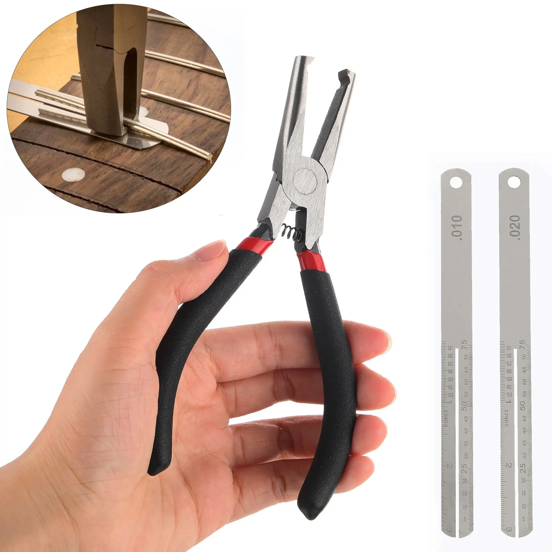 6 Inch Guitar String Puller, Flat Head Clamp, Replacement String Pliers, String Removal Tool, Essential Guitar Maintenance Kit