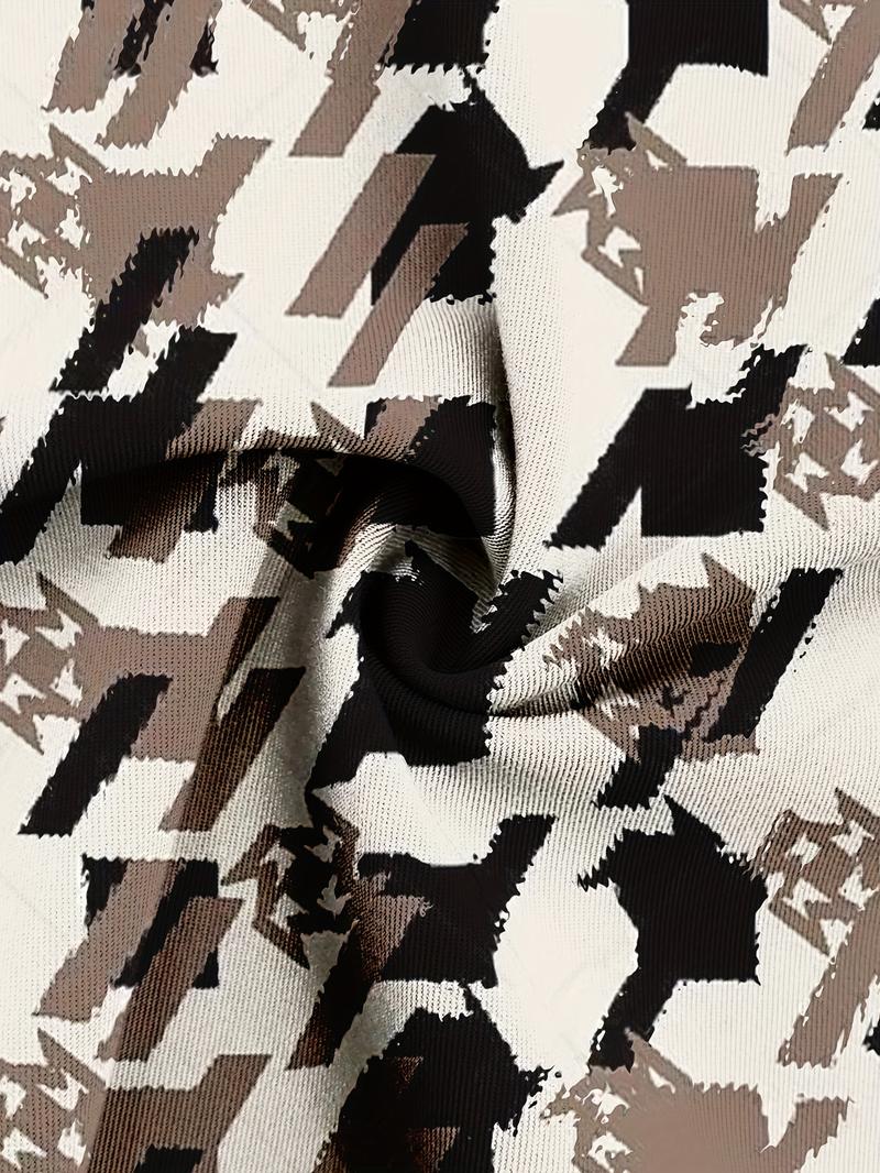 16pcs/12pcs/8pcs/4pcs Men's Fashion Scrawl Printed Boxer Briefs Soft Breathable Moisture Absorbent Elastic Waistband for Home Office Sports Mens Underwear Performance Boxer Briefs - Menswear Lingerie