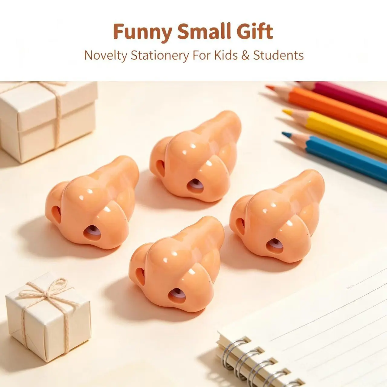 Cartoon Nose Design Pencil Sharpener, Single Hole Shaping Pencil Cutter, School Supplies Gift for Elementary Students, Fun Stationery Reward