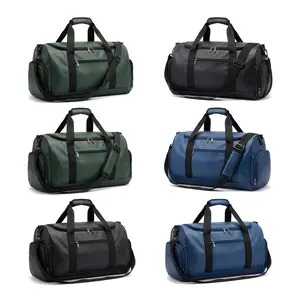Textured Crossbody Men's Fitness Bag Wet and Dry Separation Large Capacity Handheld Shoulder Bag Business Minimalist Travel