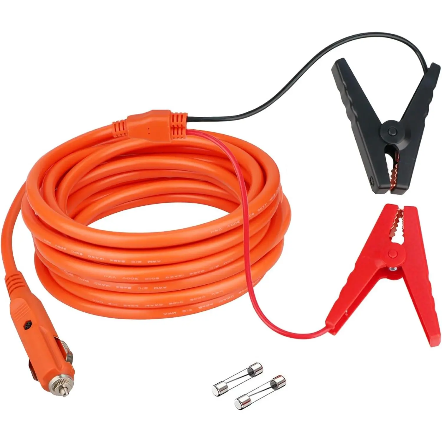 12V Car Battery Charging Cable,Cigarette Lighter Plug to Alligator Clamps for Lead-Acid Battery Charging, Compatible with Jackery Solar Generators (Excluding Explorer 160),82in,14AWG 100% Copper Wire