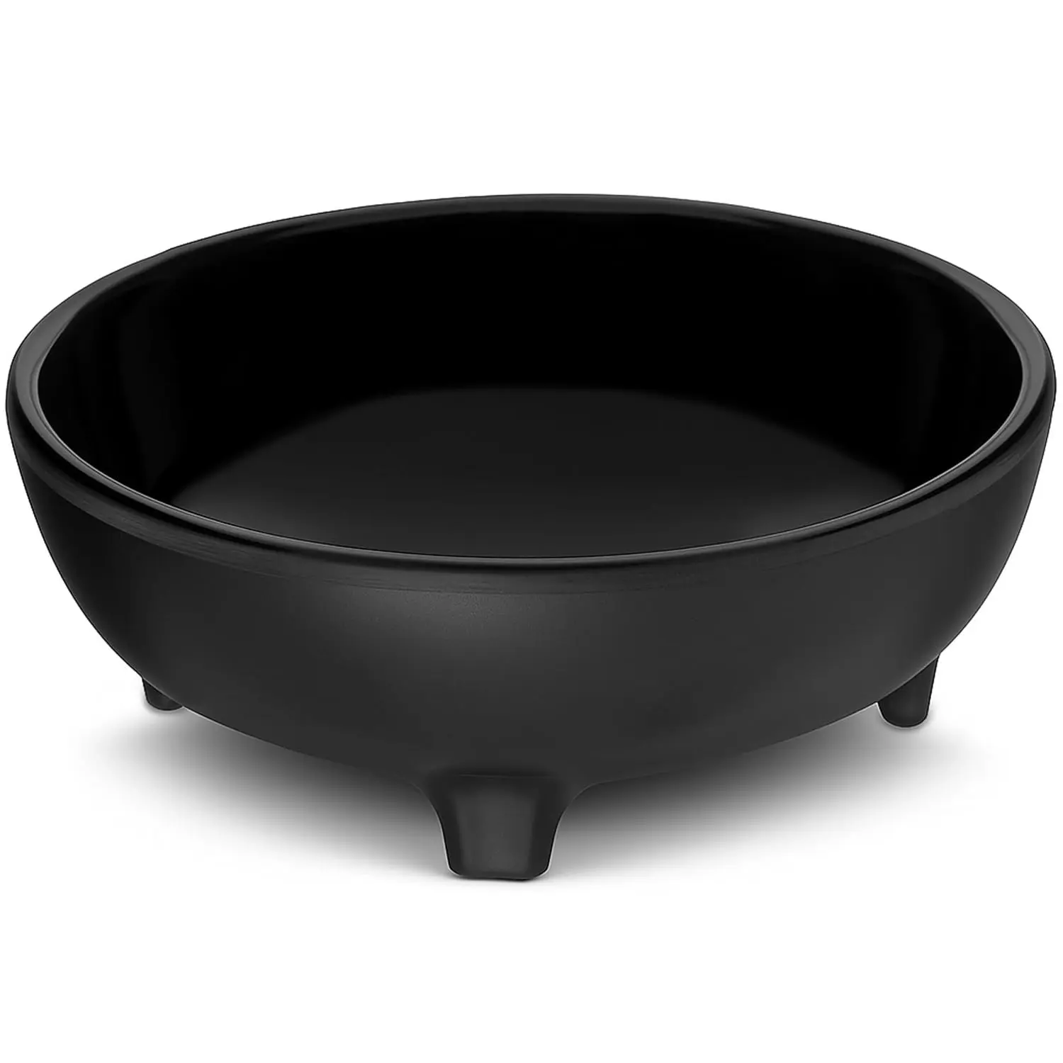 087803 8 oz Black Melamine Molcajete Ramekin