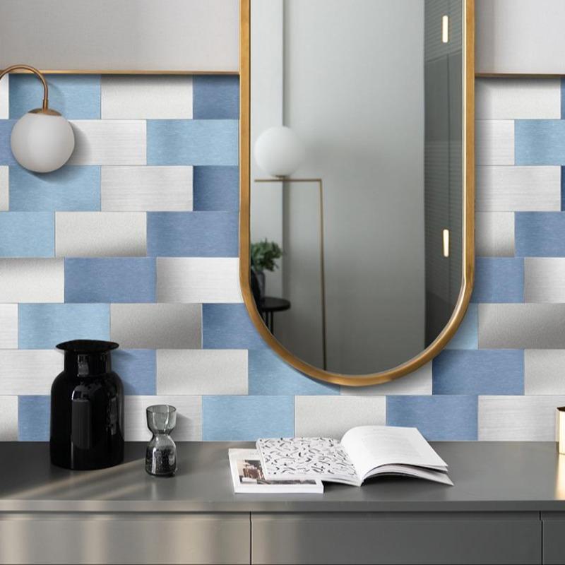 Marble Pattern Self-Adhesive Tiles Set of 16/32, Waterproof PVC Stickers for Bedroom TV Wall, Ideal for Kitchen and Bathroom Remodelling