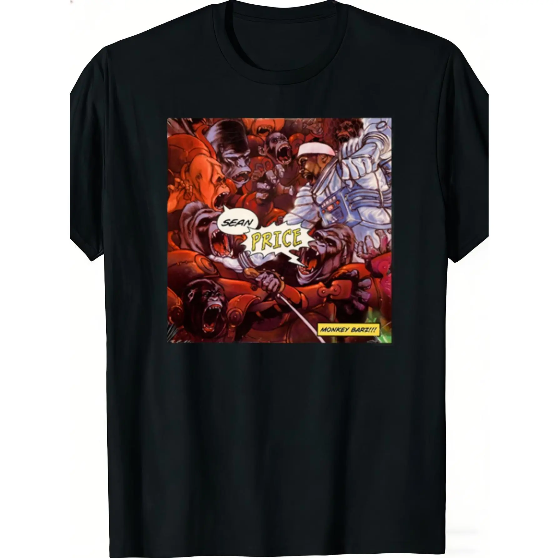 New EAN Price Onkey Barz Rapper T-Shirt, Formal And Album Art Pattern Tee, -5X Yards, Heavyweight Style, Iconic Hip-Hop Merchandise, Black Limited Edition, Round Neck, Micro, Perfect for Casual Wear And Concerts