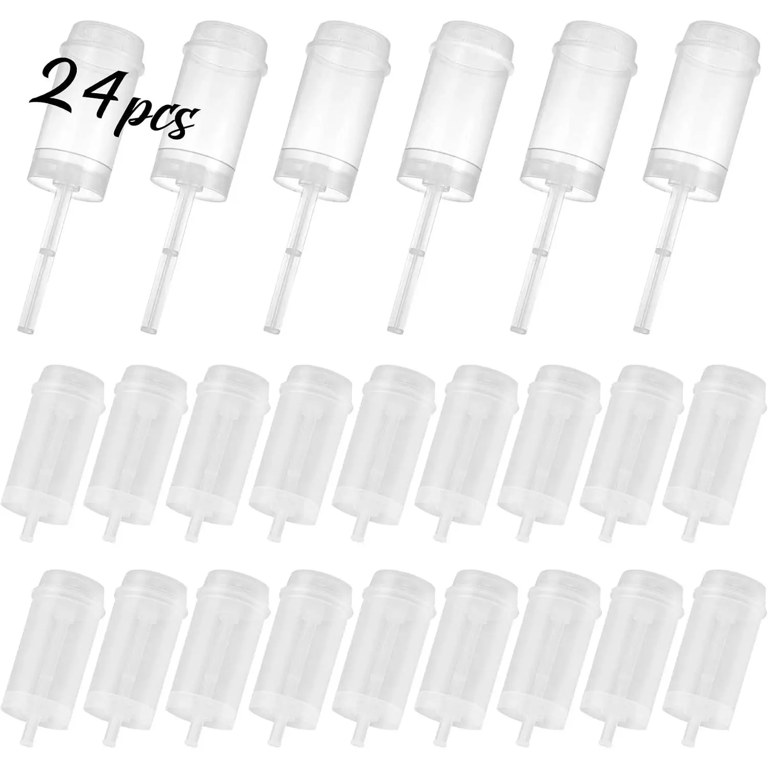 24 Pack Cake Push Pop Containers with Lids, Muti-purpose Push Pop Cake Containers, Reusable Plastic Cake Push-up Pop Shooter for Cupcake, Confetti, Homemade Ice Cream,Desserts