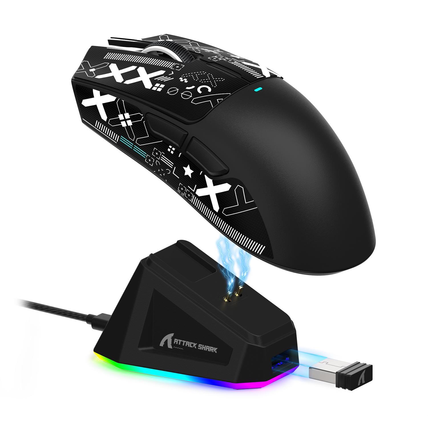 Wireless Gaming Mouse, Rechargeable RGB Lighting Mouse with Charging Base, Optical Sensor Mouse for Gaming & Office #GLOBAL PICKS