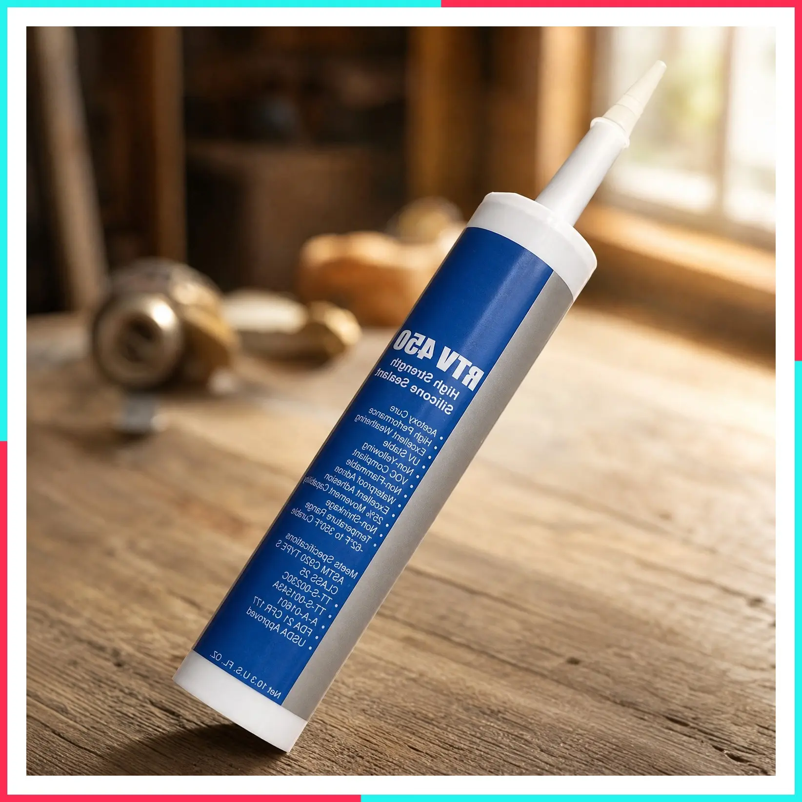 Food Grade NSF/FDA Certified Clear RTV Silicone Sealant Adhesive 10.3 oz Tube