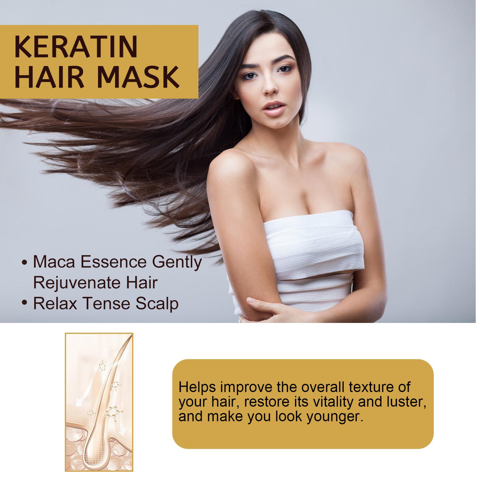 EELHOE Repair Moisturizing Hair Mask Deep Moisturizing Repair Damaged Hair Dry Split Knot Hair Mask