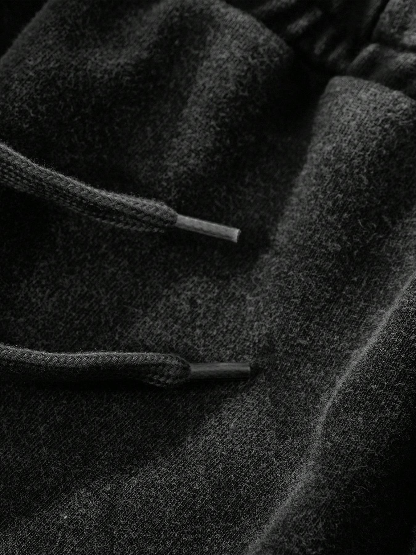 Men's Streetwear Cotton Joggers, Loose Fit Elastic Waist Knit Pants, Casual All-Season Woven Fabric, Daily Wear Fashion