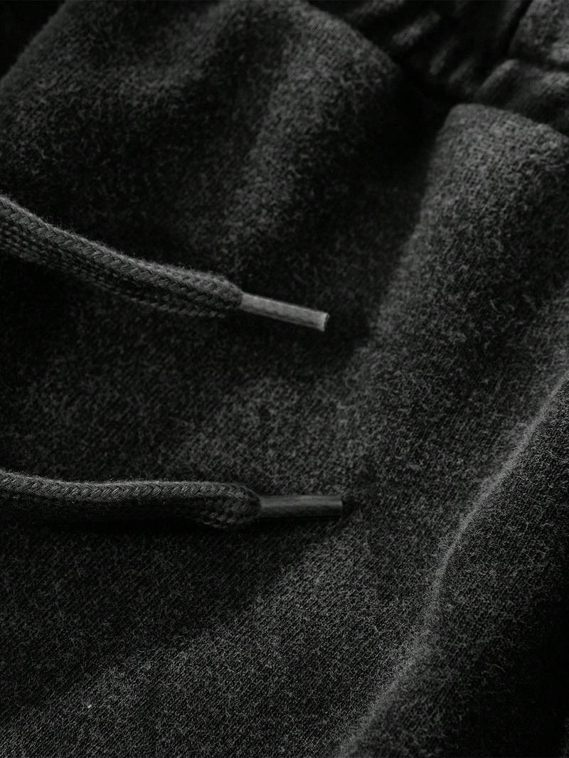 Men's Streetwear Cotton Joggers, Loose Fit Elastic Waist Knit Pants, Casual All-Season Woven Fabric, Daily Wear Fashion