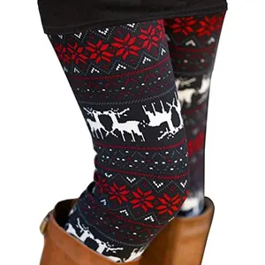 Womens Ultra Soft Brushed Christmas Day Leggings Pants Ankle Length Black Deals Friday 2023 S-5XL