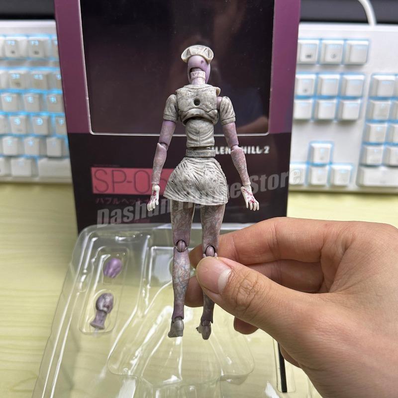 Figma Sp-055 Silent Hill Pyramid Head Action Figure 17cm Red Pyramid Thing Revelation 3D Figure PVC Bubble Head Nurse Model Toys