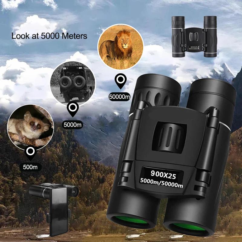900x25 HD Zoom Binoculars, Powerful Long-Range BAK4 Telescope for Hunting and Camping, Low Light Folding Design 900x25 HD Zoom Binoculars, Powerful Long-Range BAK4 Telescope for Hunting and Camping, Low Light Folding Design