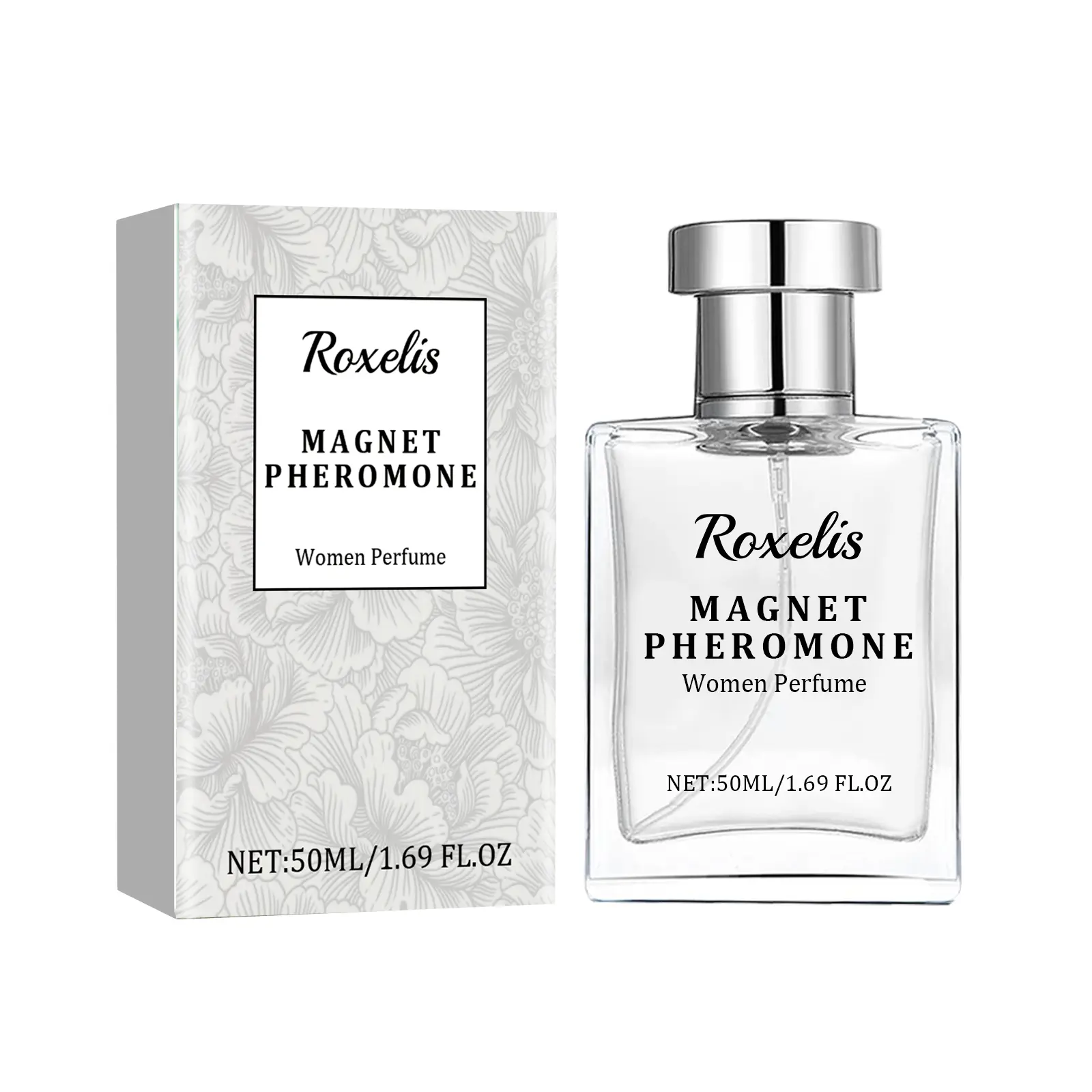 Roxelis Magnet Pheromone Perfume for Women, Natural Liquid with an Elegant Alluring Fragrance, Long-Lasting Scent that Calms Mind and Body for Dating, 50ml, Pulse Spray Tips