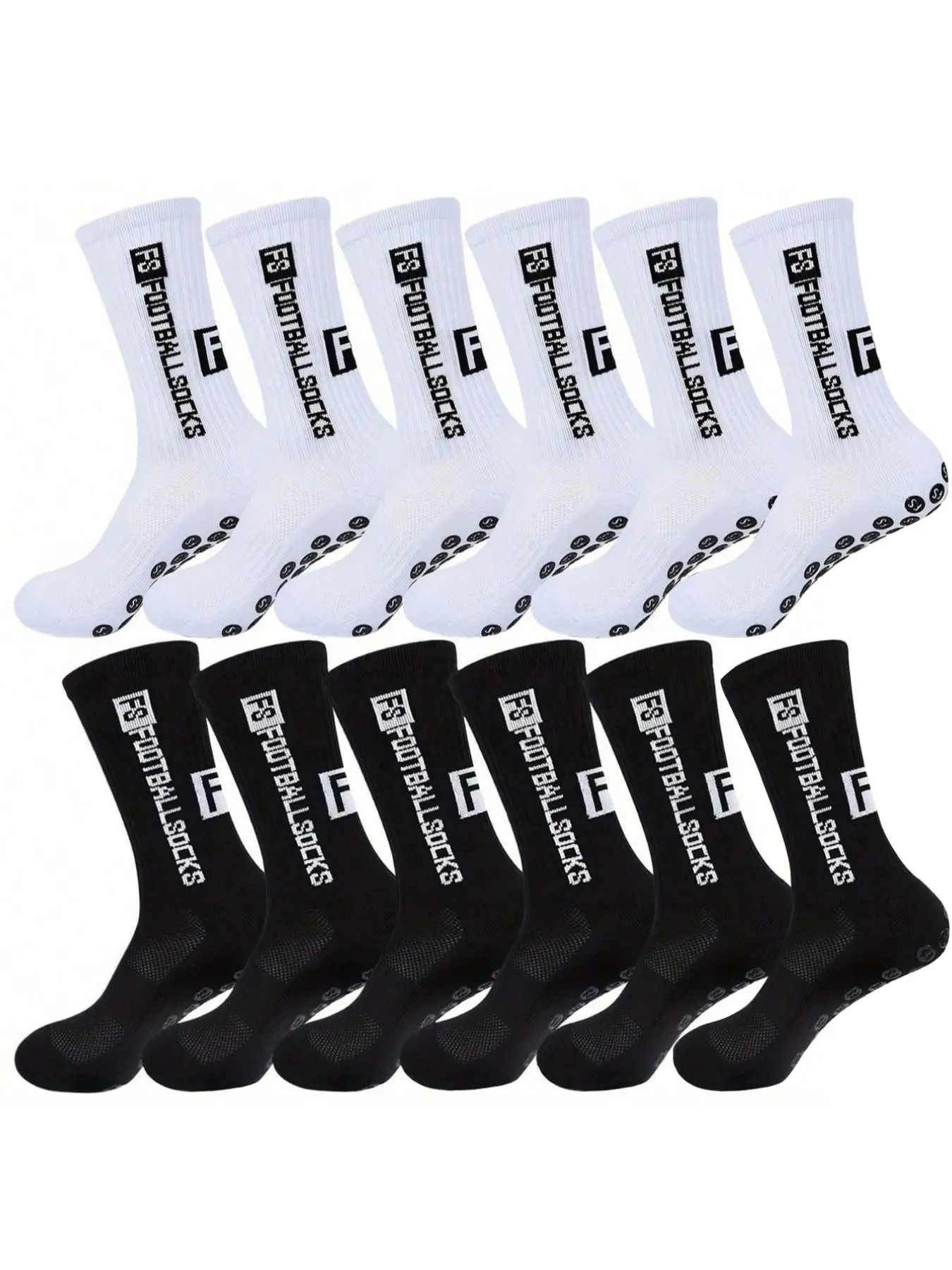 Youth Soccer Socks, Boys and Girls Soft Towel Sole Non-Slip Socks, Durable Shock Absorbing Mid-Calf Sports Socks, Soccer Grip Socks Youth, Athletic Grip Sock