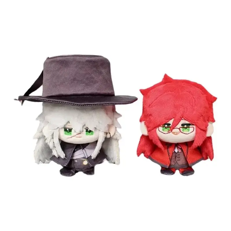 12cm Anime Under Taker Pendant Plush Doll Cute Anime Cosplay Grell Sutcliff Plush Toy Fan Gift Cotton Black Butler Stuffed Doll