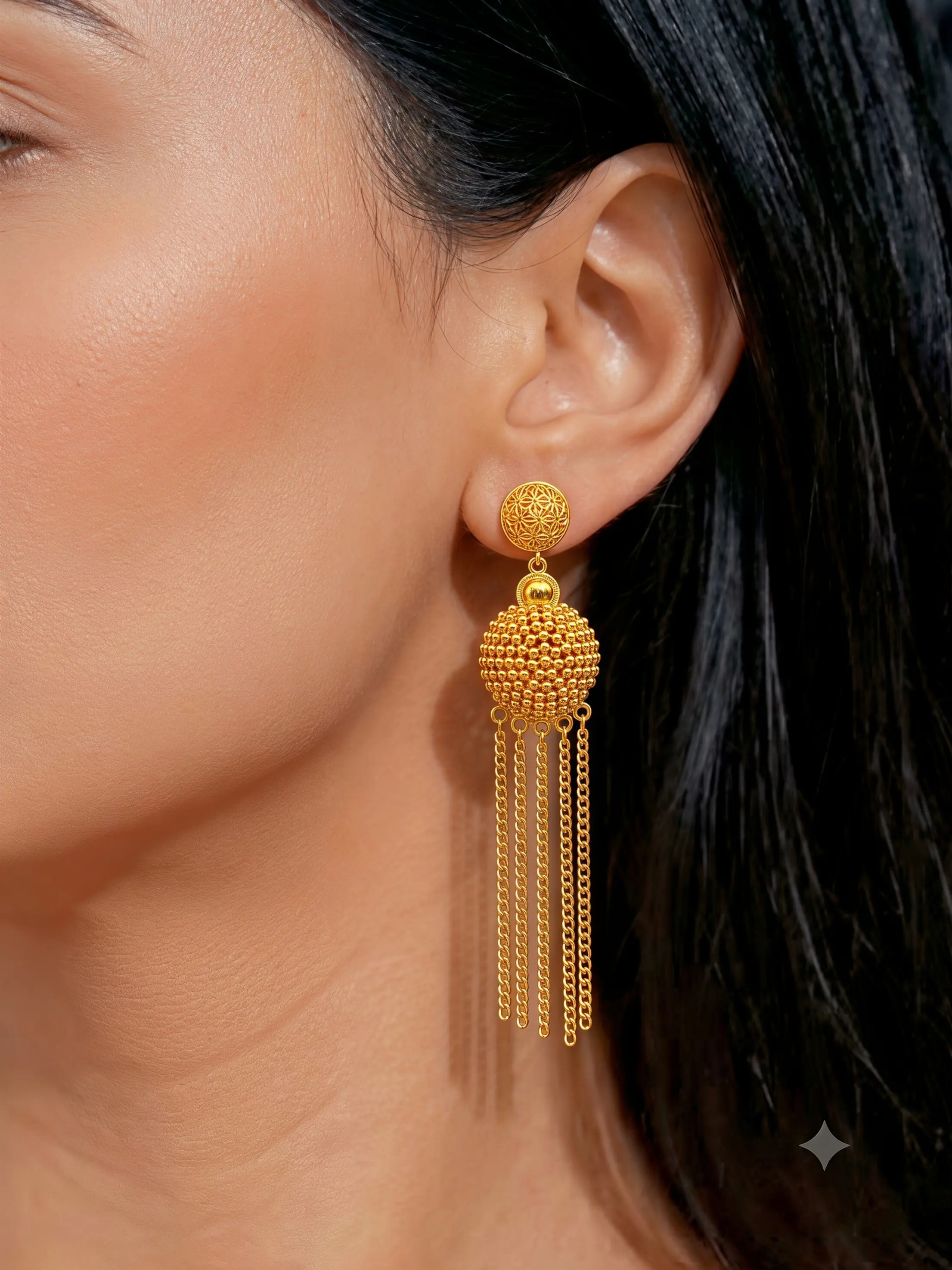 Women's Dangle Earrings, Vintage Style Beaded Pom-Pom Fringe Long Design, Perfect for Bride Wedding Party Banquet Jewelry