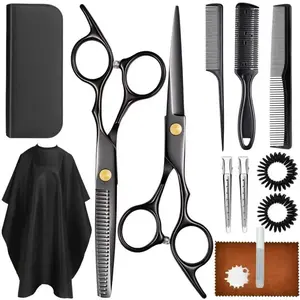 Hair Cutting Scissors Shears Kits, Professional Haircut Scissors Set with Thinning Shears, Stainless Steel Barber Scissors for Men, Women,  Salon & Home Use