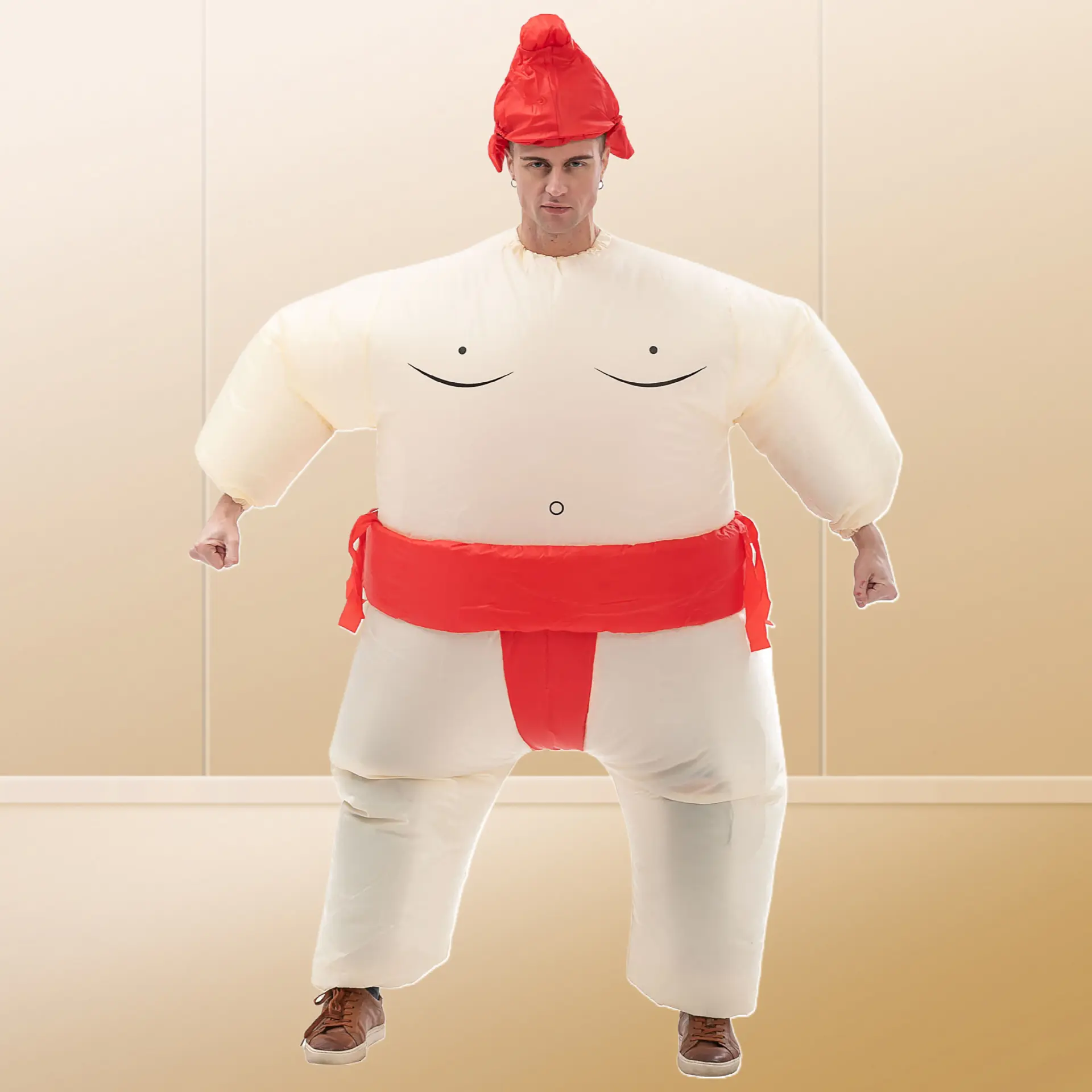 Sumo Inflatable Costume Halloween Party Performance Prop Funny Fat Man Mascot Inflatable Outfit