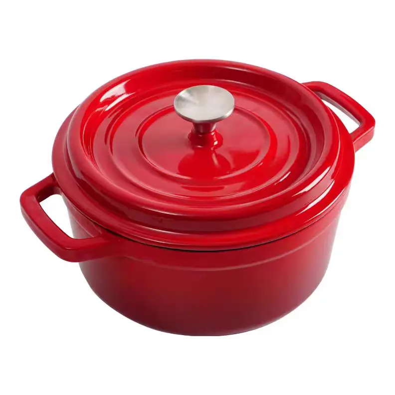 AMERCOOK 5.5-inch Mini Cast Iron Enameled Pot for Home Use