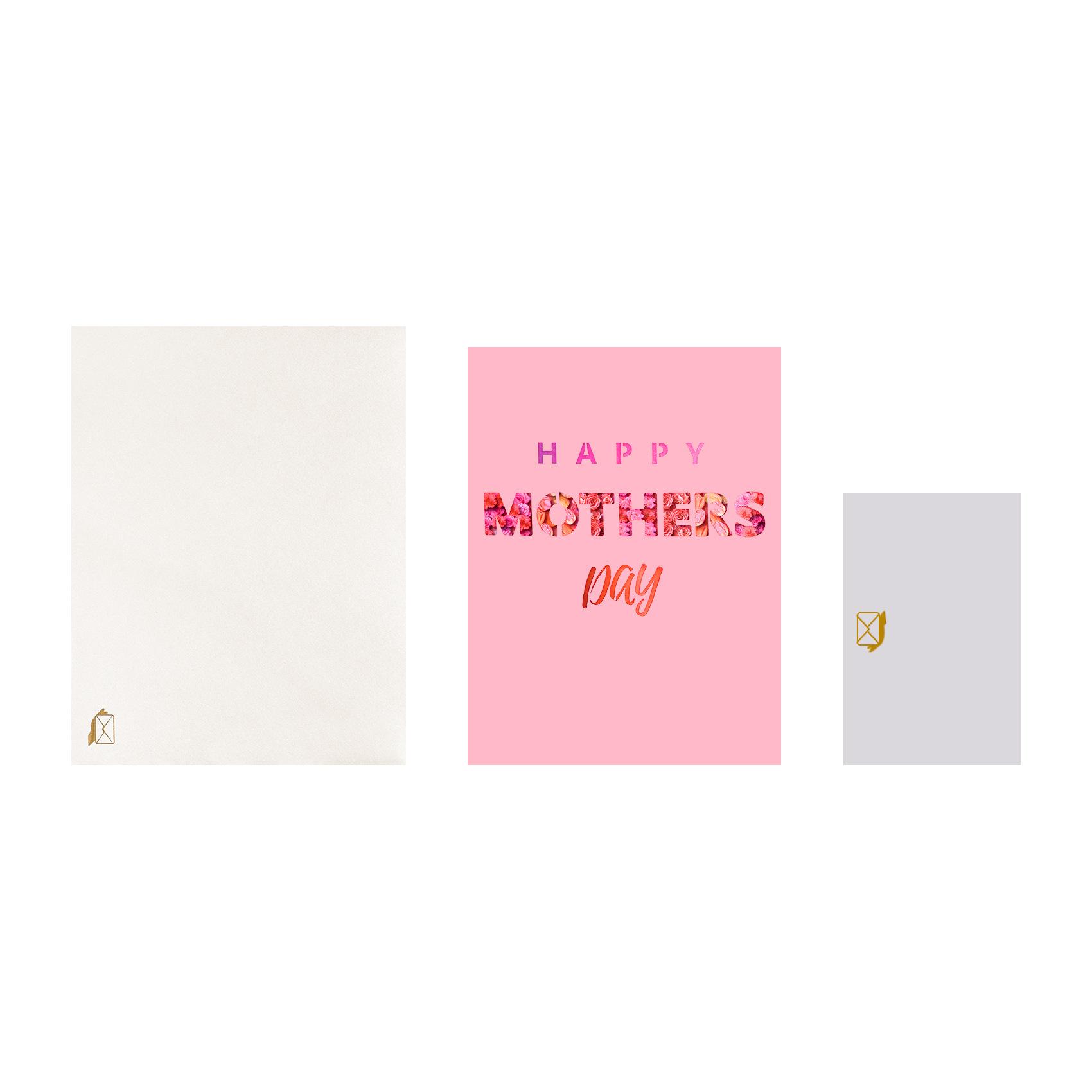 3D Happy Mother's Day Card, 1 Set Flower & Letter Pattern Greeting Card with Envelope, Creative Gift Card for Mother, Gift for Mom