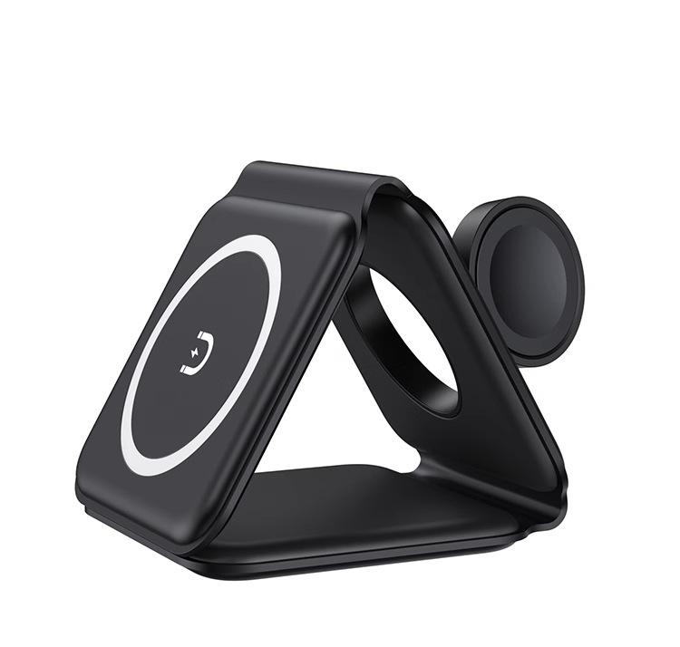 3-in-1 Magnetic Wireless Charger, Foldable Magnetic Wireless Charging for Apple Phones and Watches