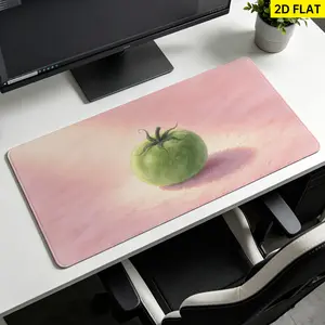 Extra Large fluffy green tomato Mouse Pad,Non Slip Rubber Pad,Desktop Decoration Drotection Pad,Washable,Lock Edge Multi Size,Premium Multipurpose Mousepad For Home,Office,Gift for Family and Friends