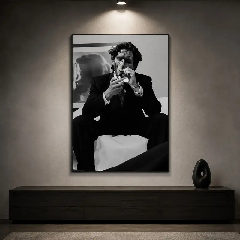 Patrick Bateman Poster, American Psycho Wall Art, Black and White Cult Film Print, Dark Aesthetic Decor, 2000s Movie Poster, Canvas Decoration, Horror Movie Wall Art, Man Cave Decor, Gothic Room Decor, Dorm Room Poster, Gift for Movie Fans